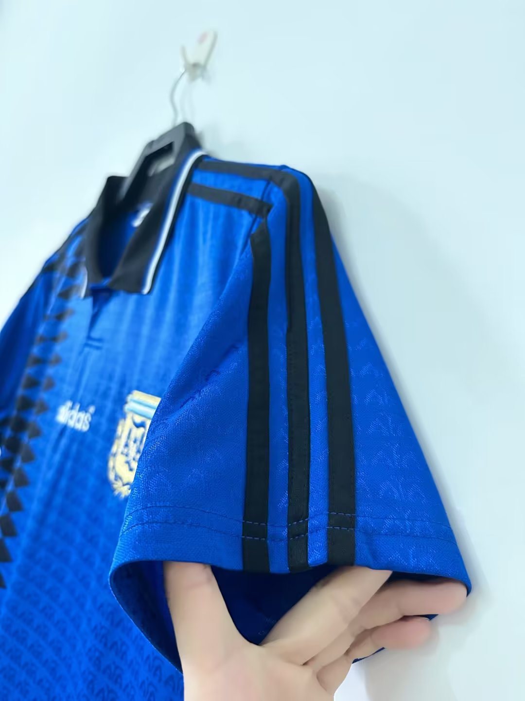 1994 Argentina Away Jacquard Retro Jersey