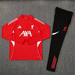 2025-26 Liverpool Red Half-Drawn Training Jersey