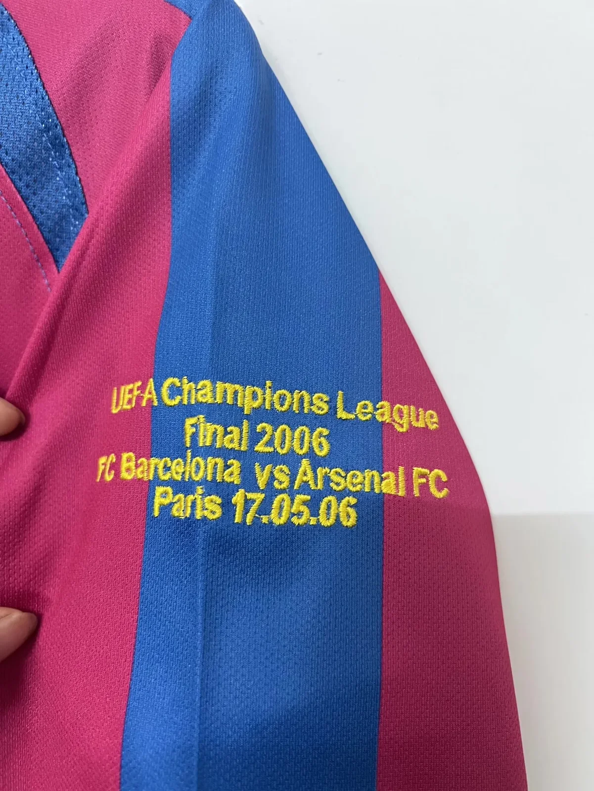 2005-06 Barcelona Home Long Sleeve Retro Shirt - Champions League Edition