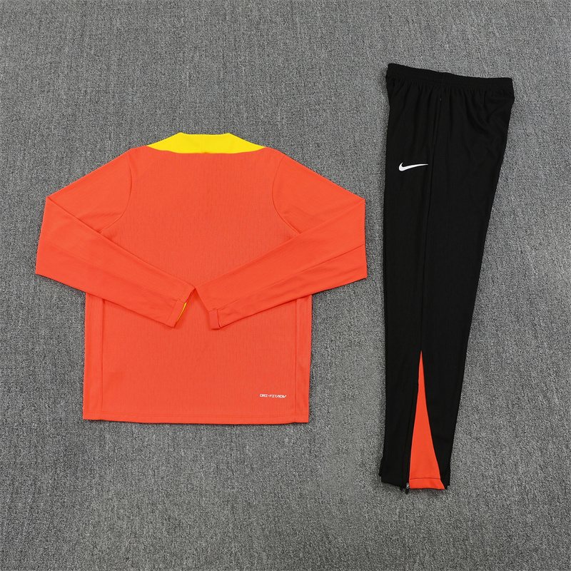 2025-26 Brazil Orange Half-Zip Training Jersey