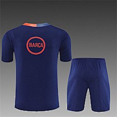 2025-26 Barcelona Royal Blue T90 Short Sleeve Training Jersey