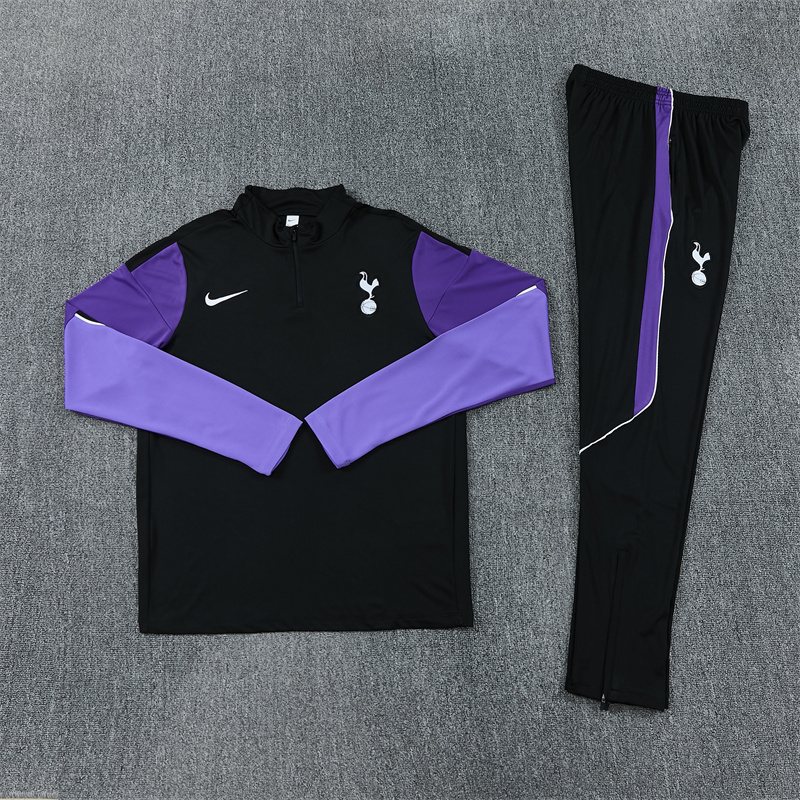 2026-27 Tottenham Hotspur Black Half-Zip Training Kit