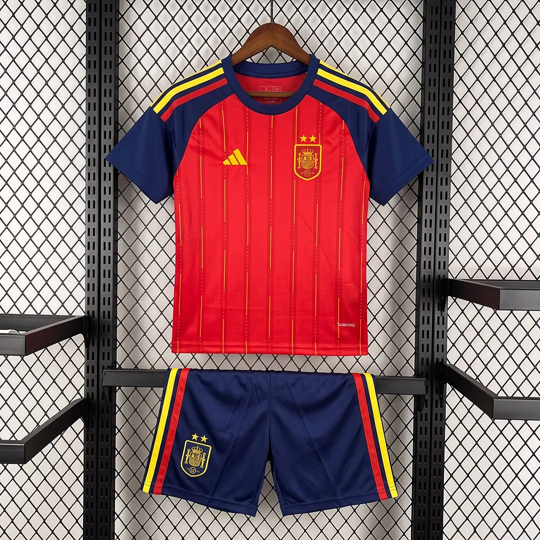 2026-27 Spain Home Jersey (Two Stars) – Kids' Version