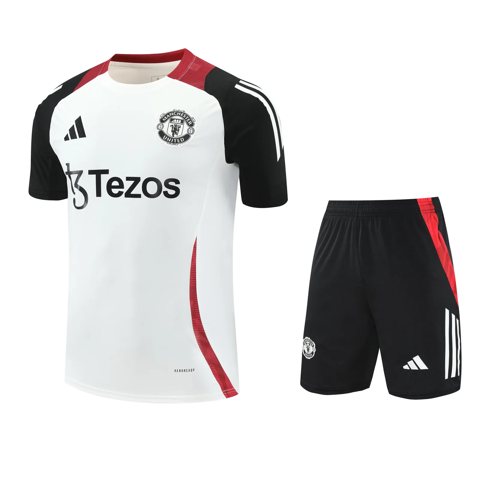 2025-26 Manchester United white short-sleeved training jersey