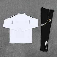 2025-26 Real Madrid White Half-Pull Training Jersey