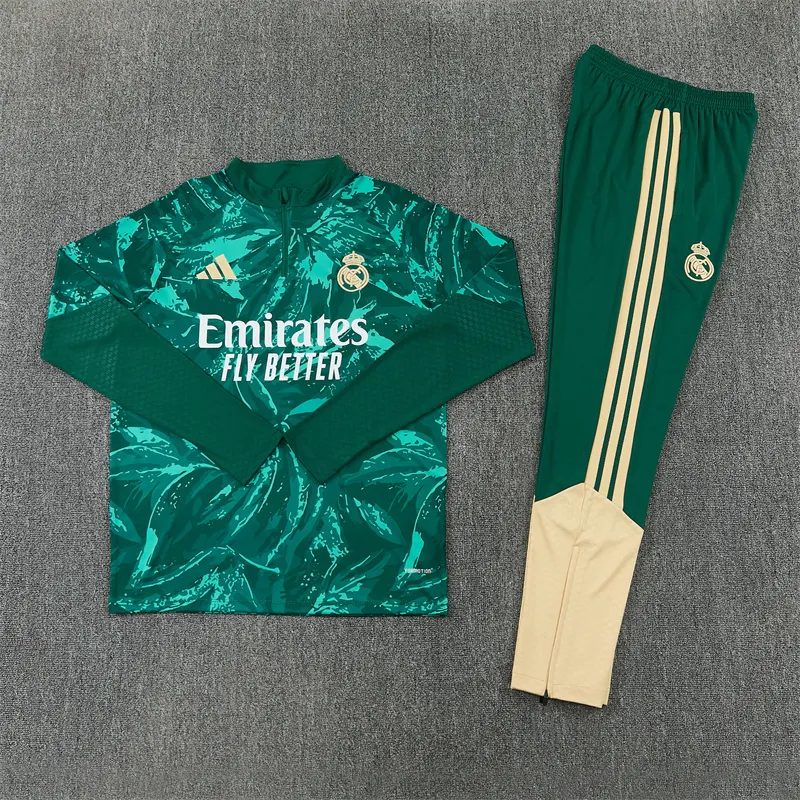 2026-27 Real Madrid Green Half-Zip Training Jersey