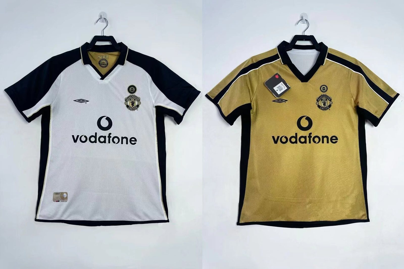 2001-02 Manchester United double-sided centenary commemorative retro jersey