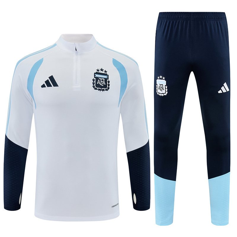 2026-27 Argentina White Half-Zip Training Jersey