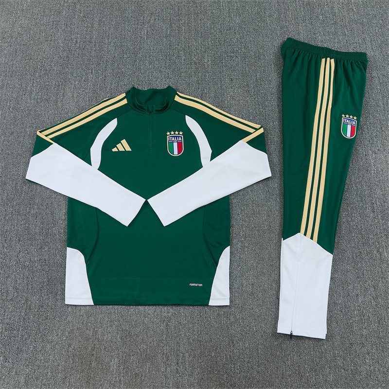 2026-27 Italy Green Half-Zip Training Jersey