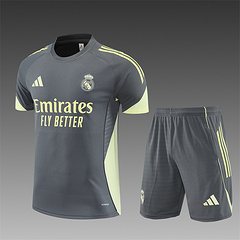 2025-26 Real Madrid dark grey short-sleeved training jersey