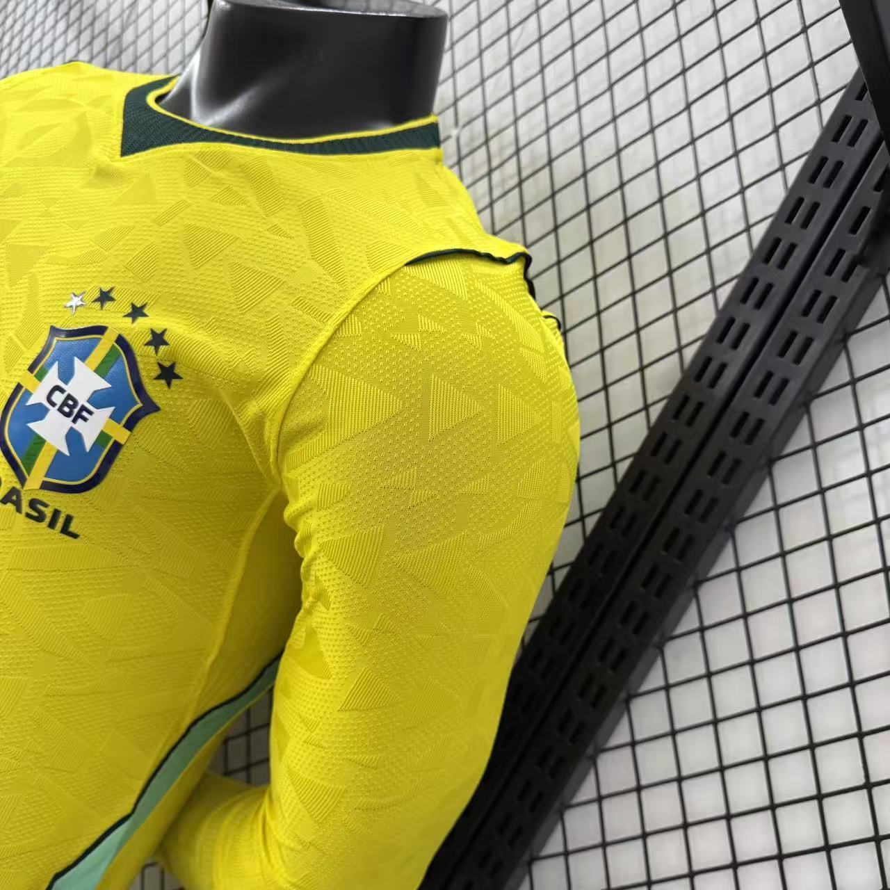 2026-27 Brazil Home Long-Sleeve Jersey - Player Version