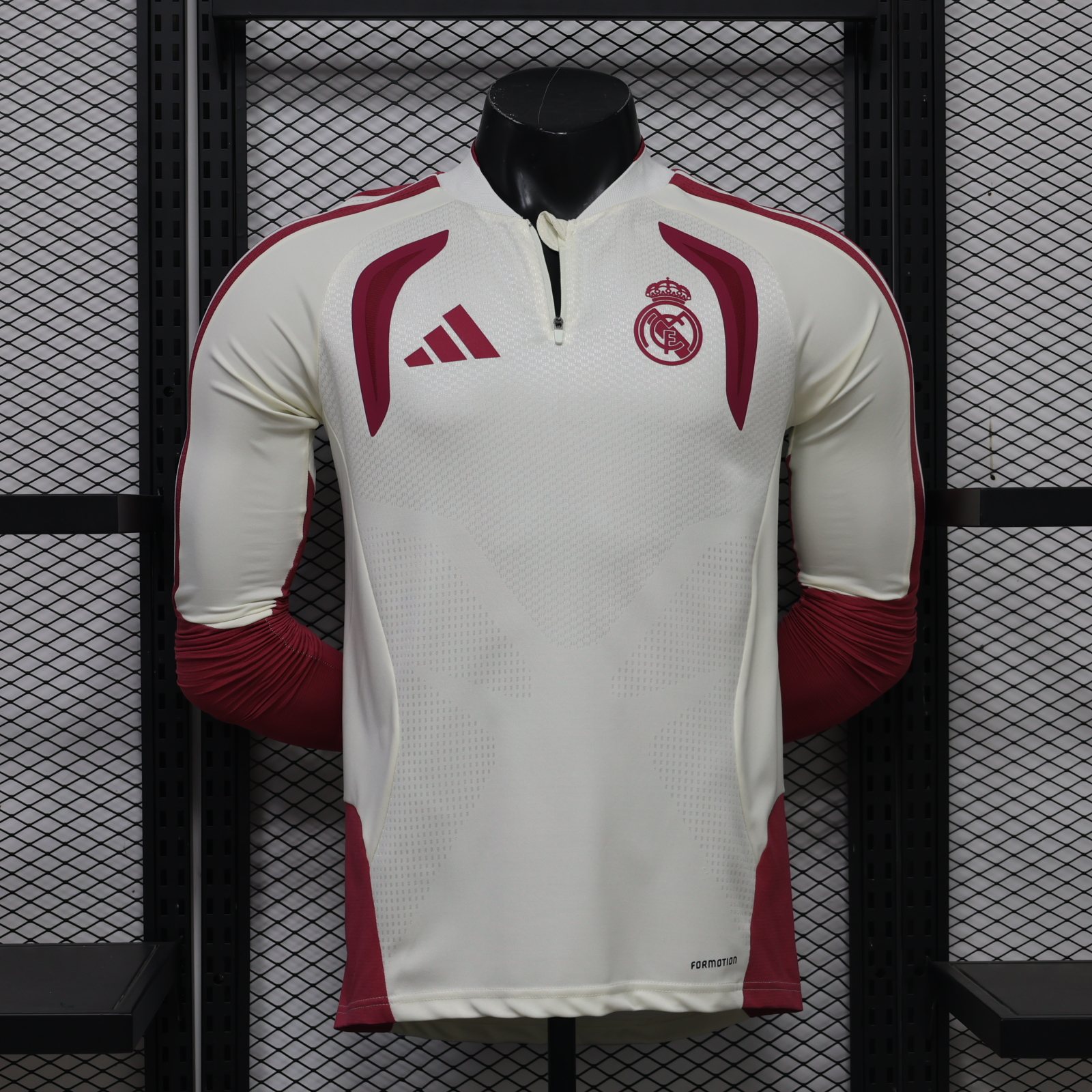 2026-27 Real Madrid Long-Sleeve Half-Zip Training Jersey – Player Version