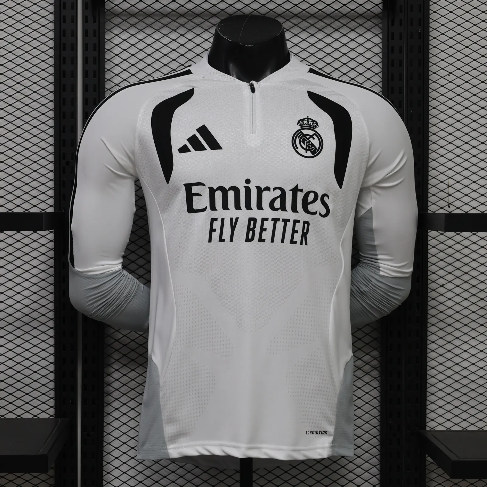 2026-27 Real Madrid Long-Sleeve Half-Zip Training Jersey – Player Version