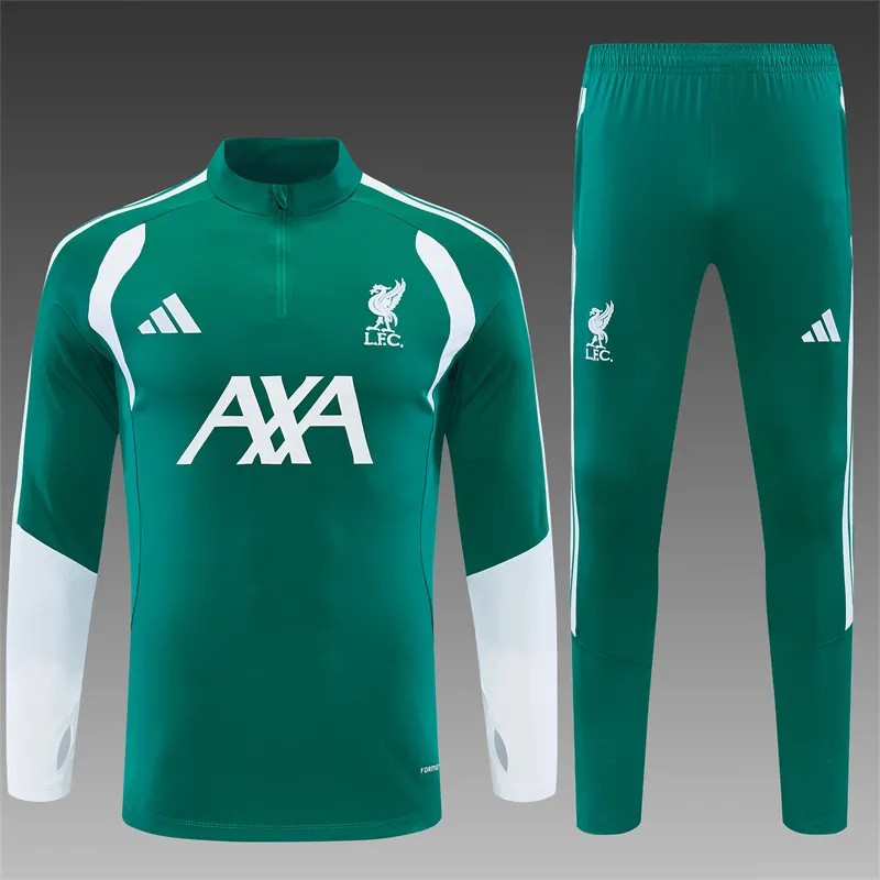 2026-27 Liverpool Green Half-Zip Training Kit