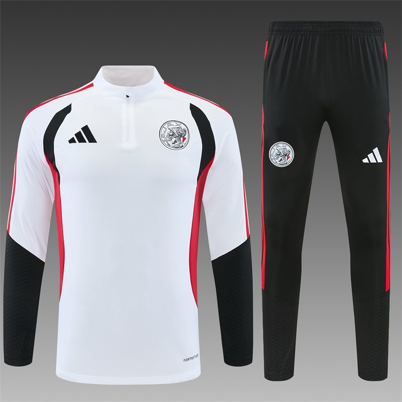 2026-27 Ajax White Half-Zip Training Jersey