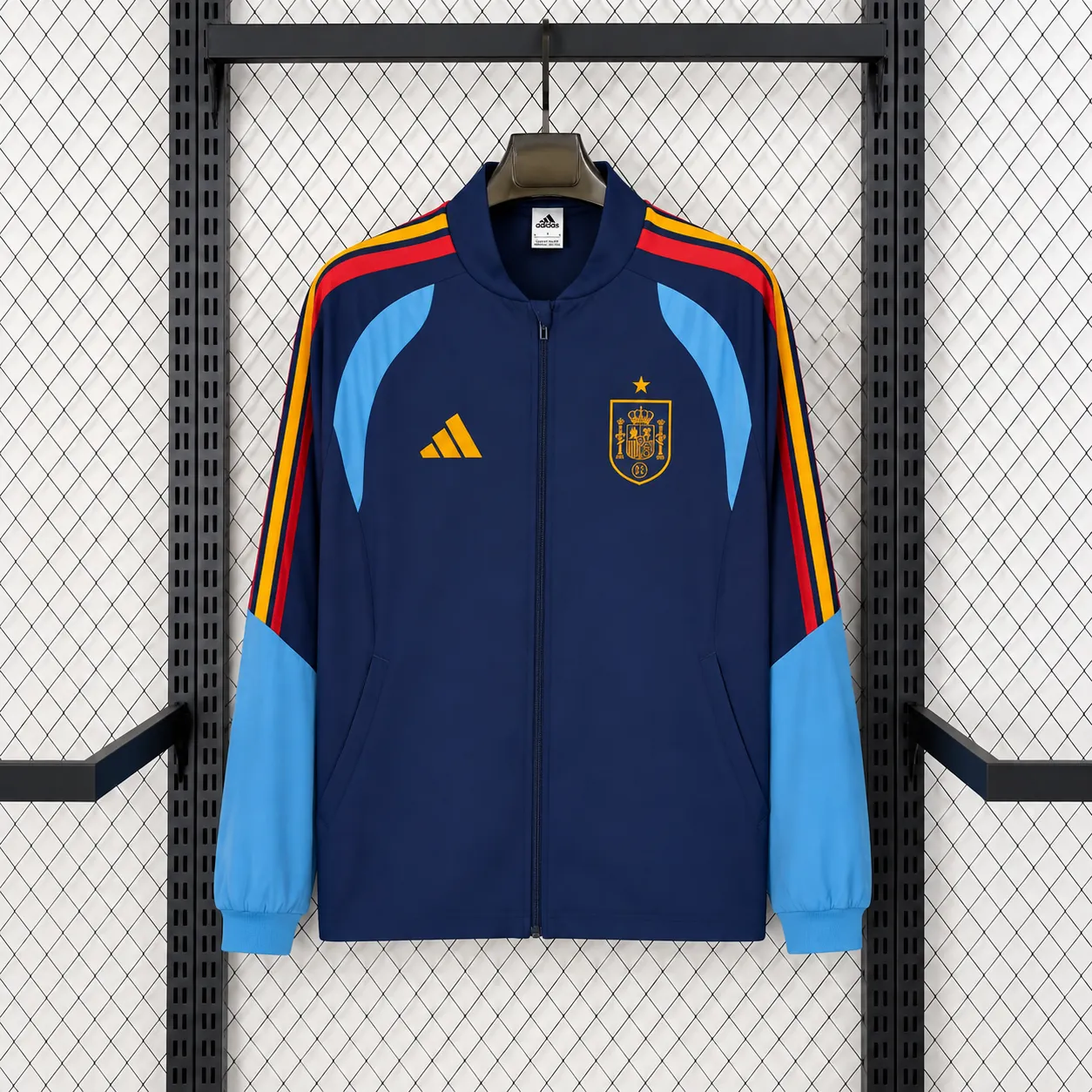 2026-27 Spain Royal Blue Waterproof Windbreaker