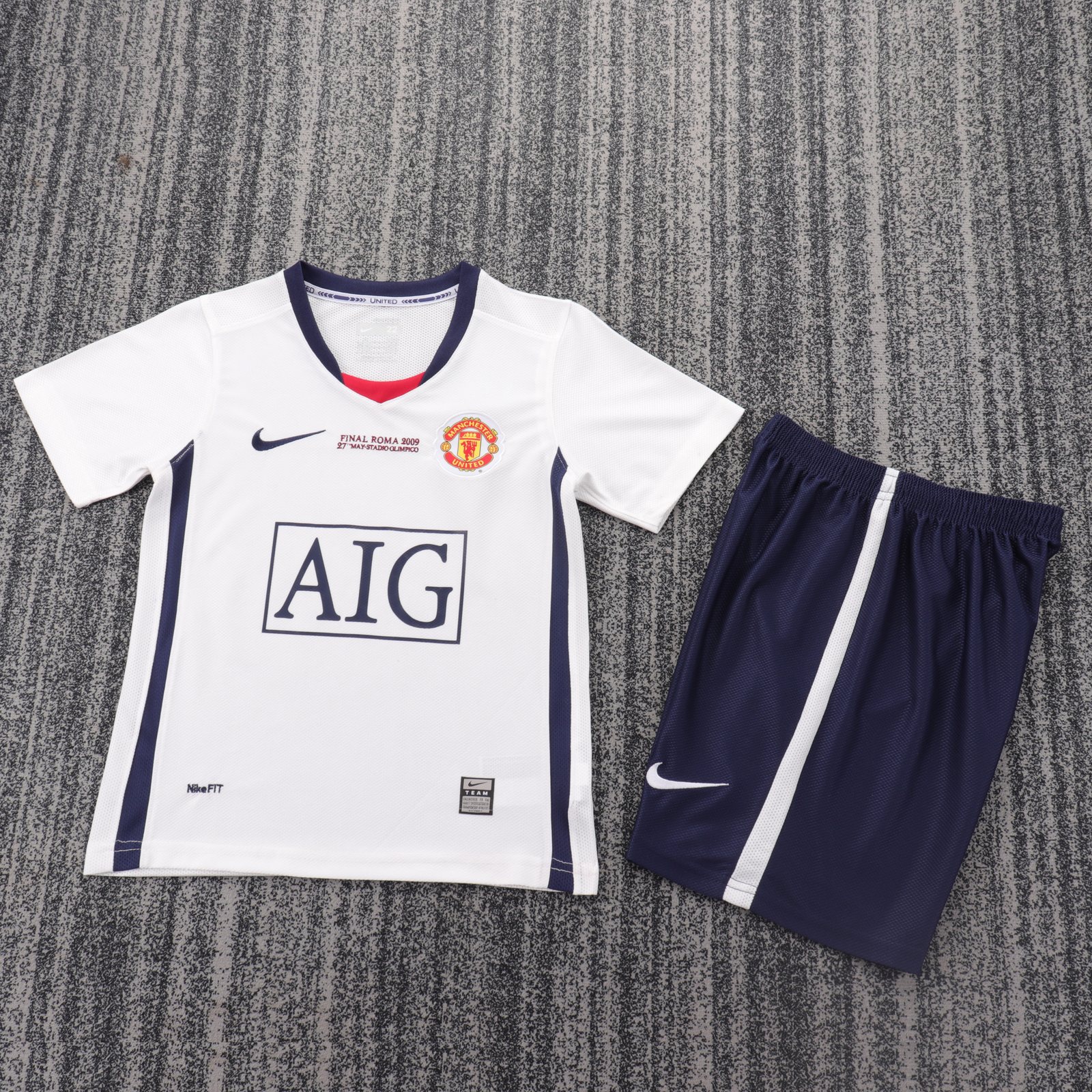 2008-09 Manchester United Away Retro Jersey (Champions League Edition) - Kids