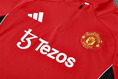 2025-26 Manchester United Red Half-Pull Training Jersey