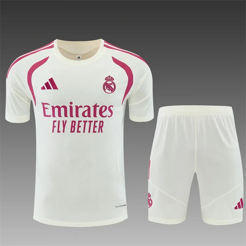2026-27 Real Madrid Beige Short-Sleeve Training Jersey