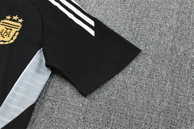 2025-26 Argentina Black Short-Sleeve Training Jersey