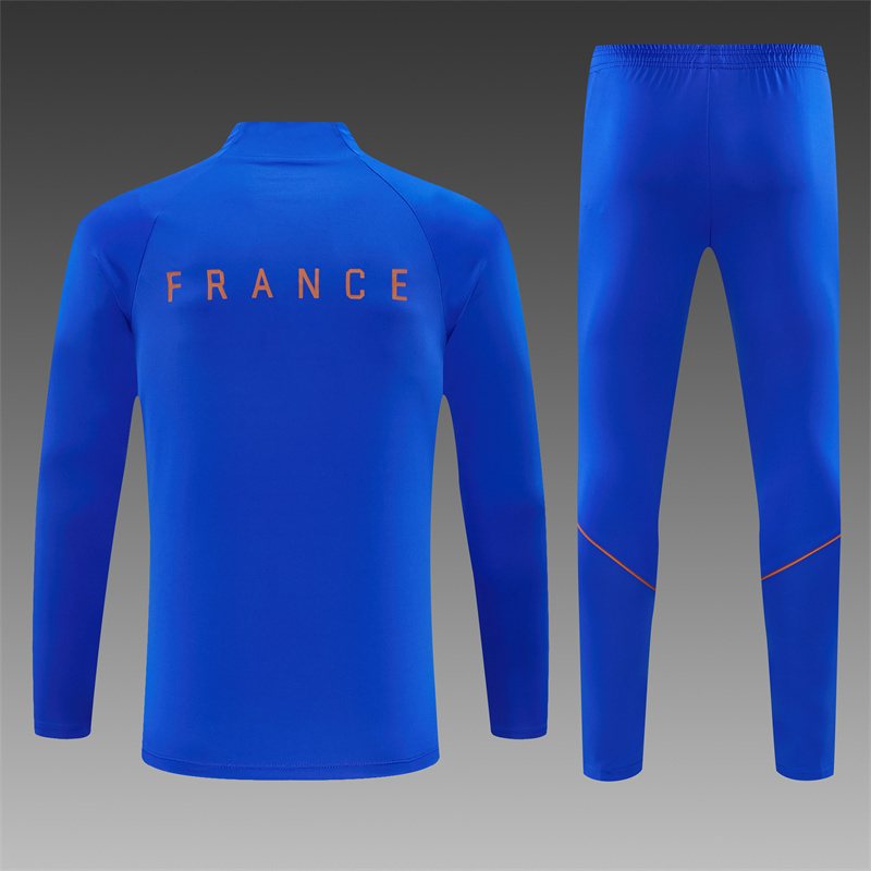 2026-27 France Blue Half-Zip Training Jersey