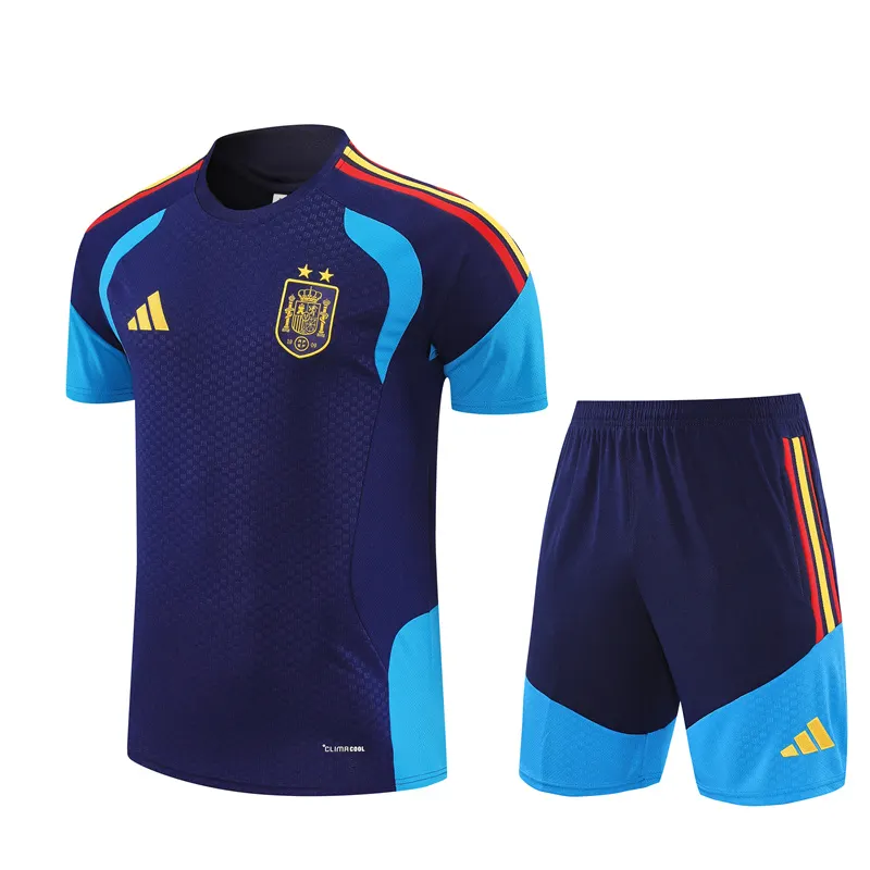 2026-27 Spain Royal Blue Short-Sleeve Training Jersey (Two Stars)