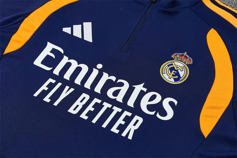 2026-27 Real Madrid Royal Blue Half-Zip Training Jersey
