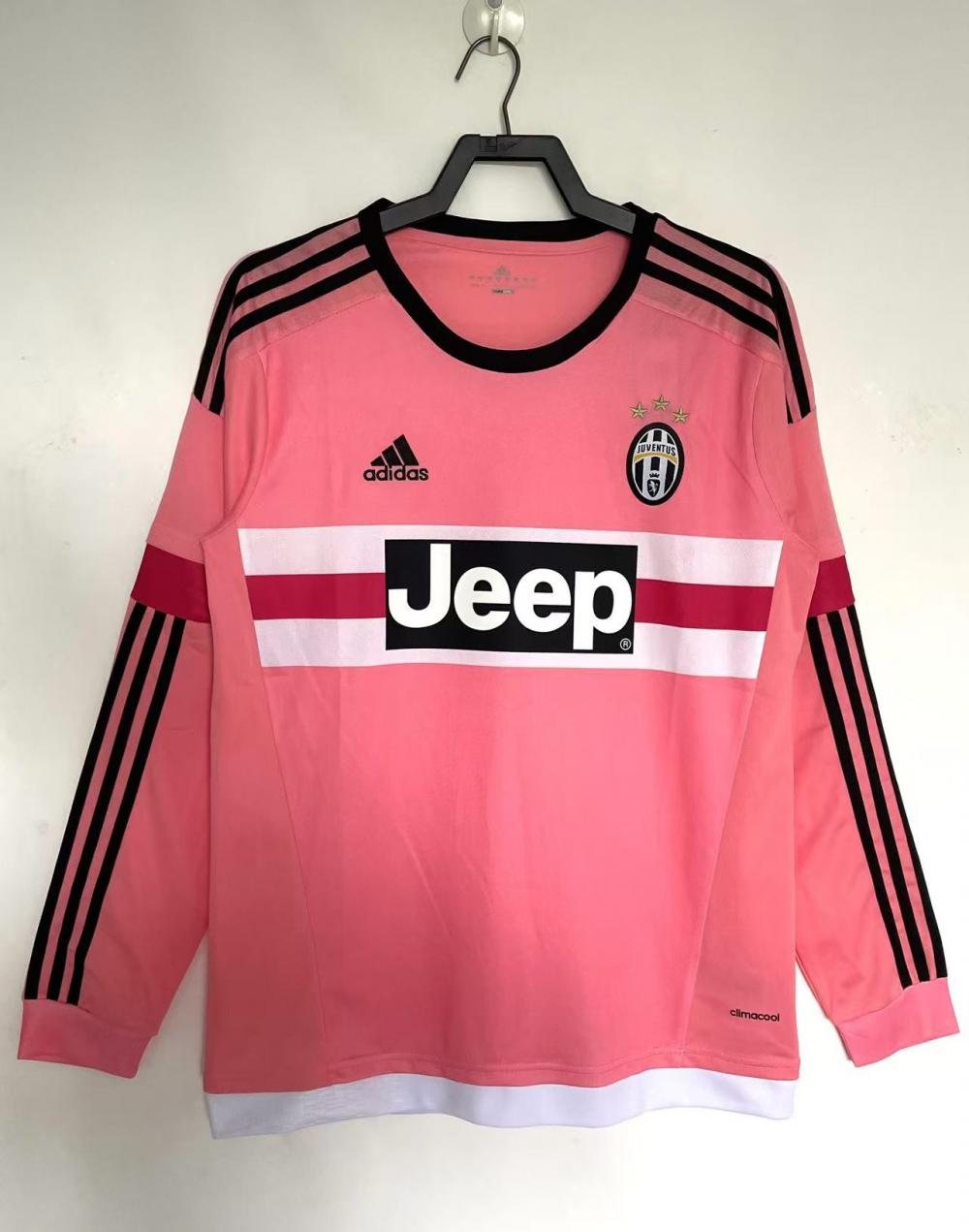 2015-16 Juventus Away Long-Sleeve Retro Jersey