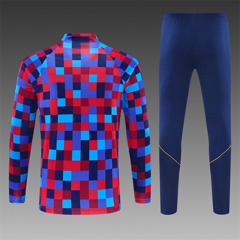 2026-27 Barcelona Red &amp; Blue Half-Zip Training Jersey