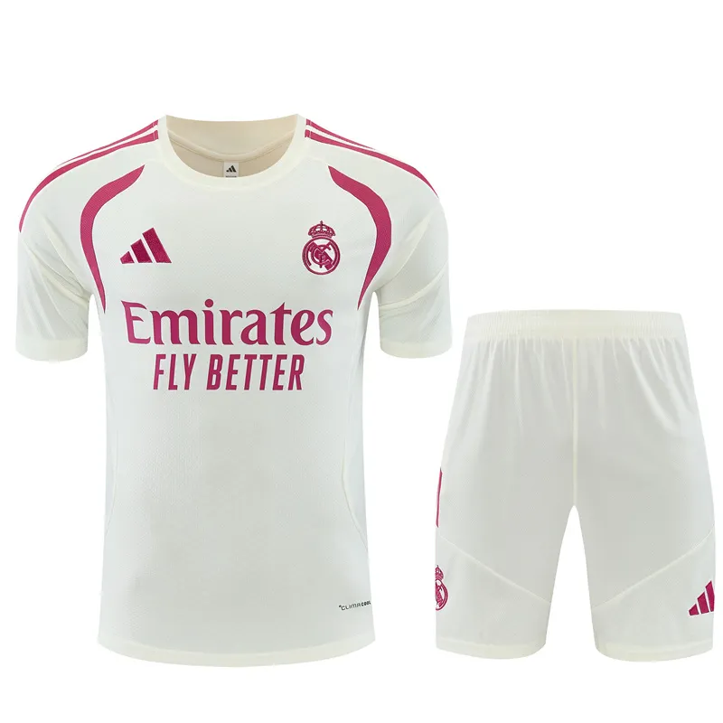 2026-27 Real Madrid Beige Short-Sleeve Training Jersey