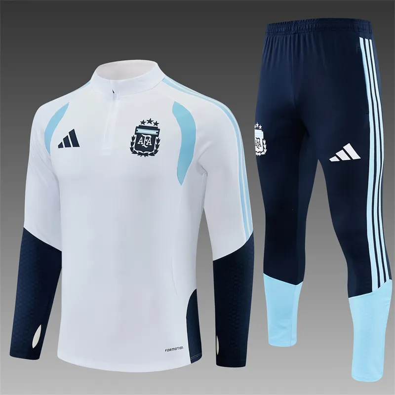 2026-27 Argentina White Half-Zip Training Jersey