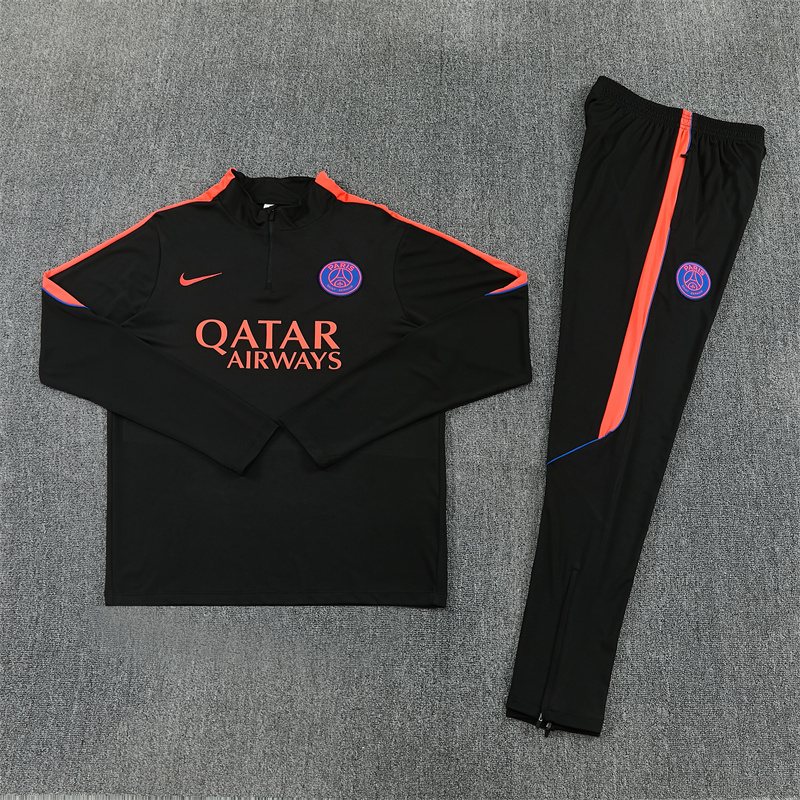 2026-27 Paris Black Half-Zip Training Jersey