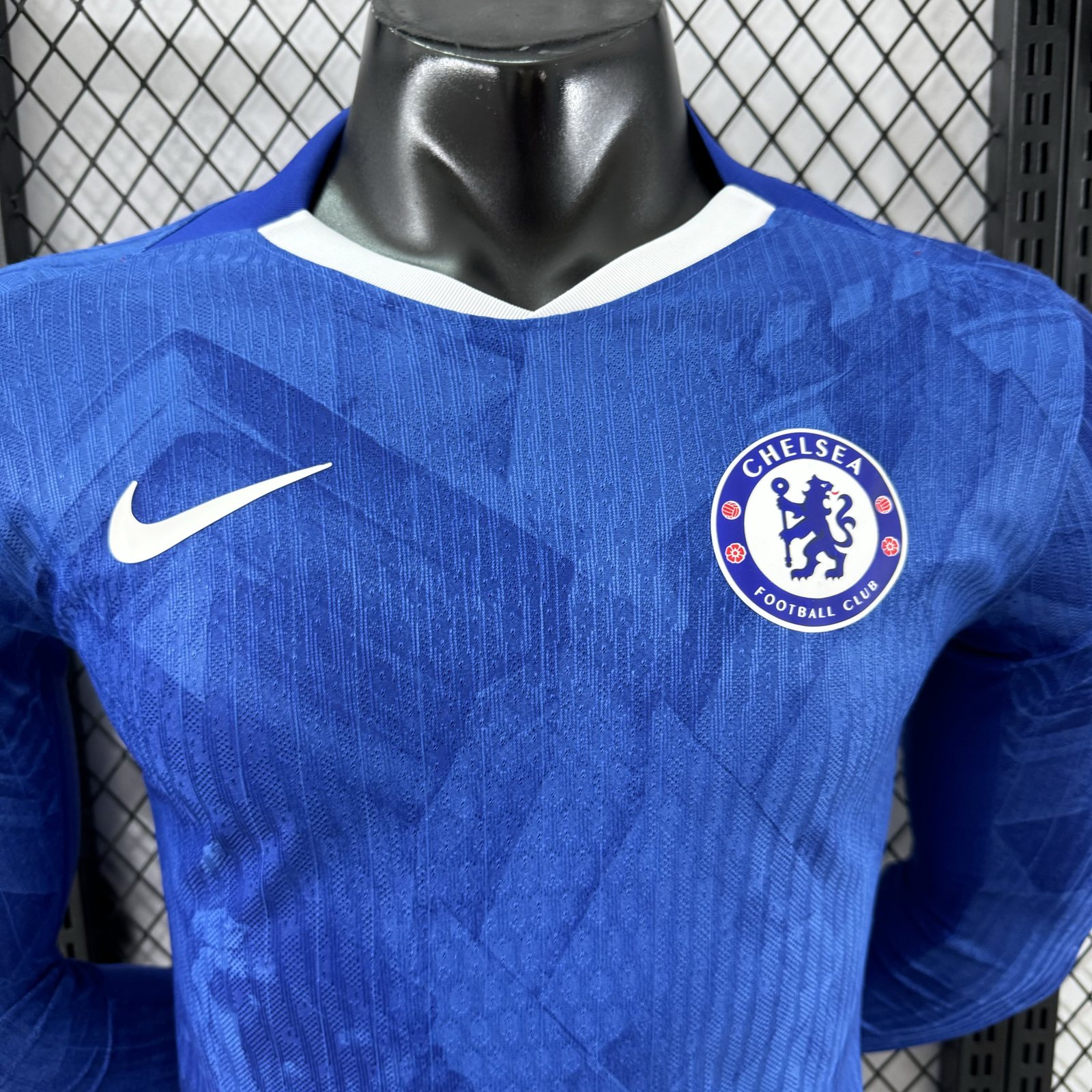 2025-26 Chelsea Home Long-Sleeve Jersey – Player Version