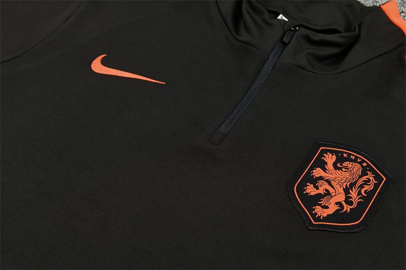 2026-27 Netherlands Royal Black Half-Zip Training Jersey