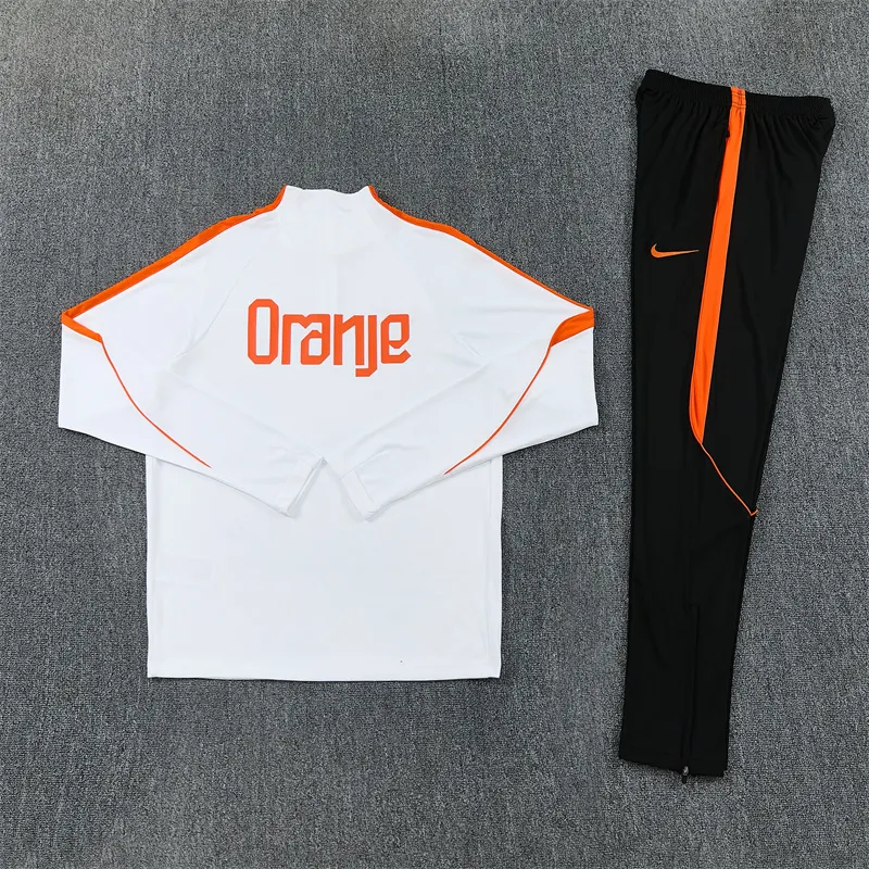 2026-27 Netherlands White Half-Zip Training Jersey