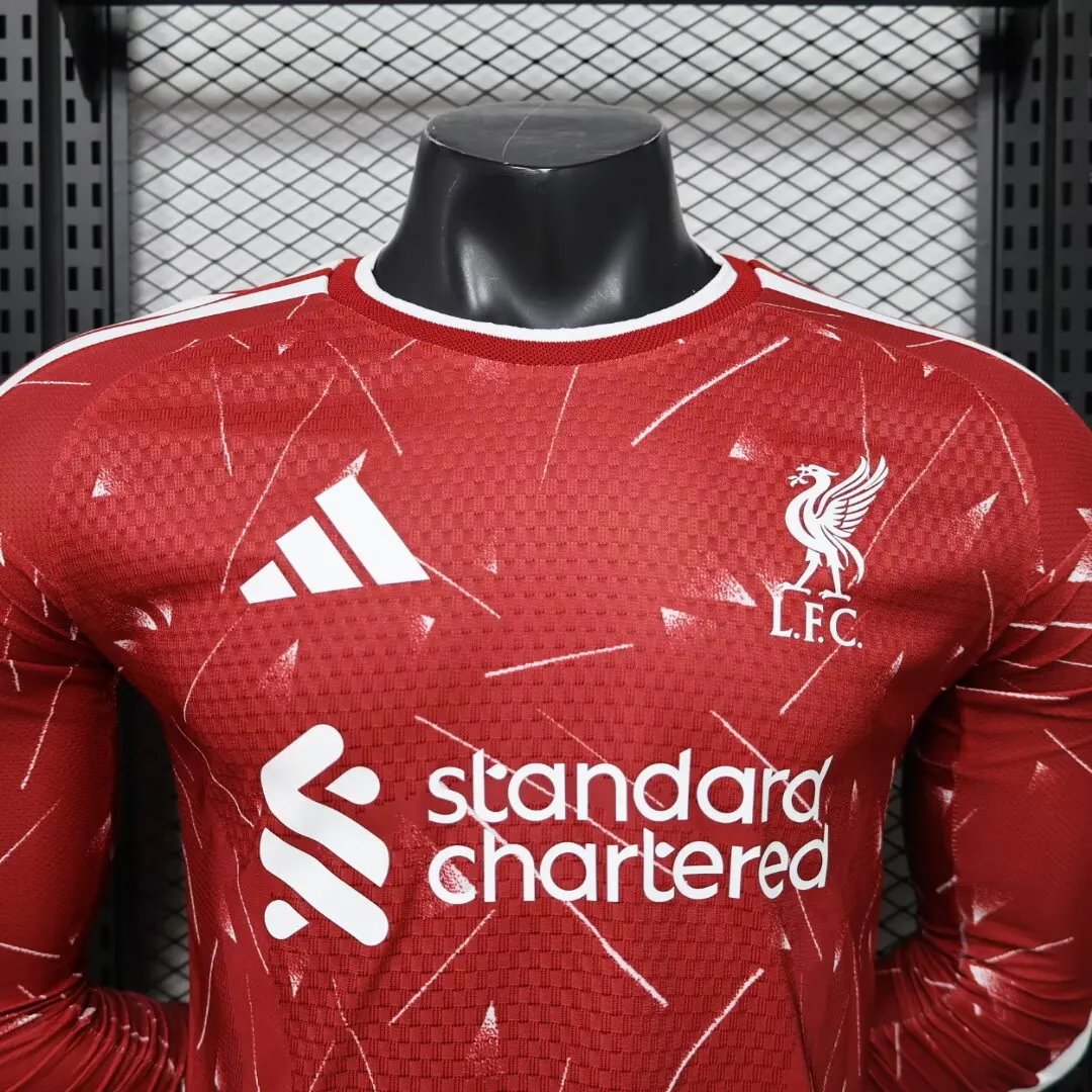2026-27 Liverpool Home Long-Sleeve Jersey – Player Version