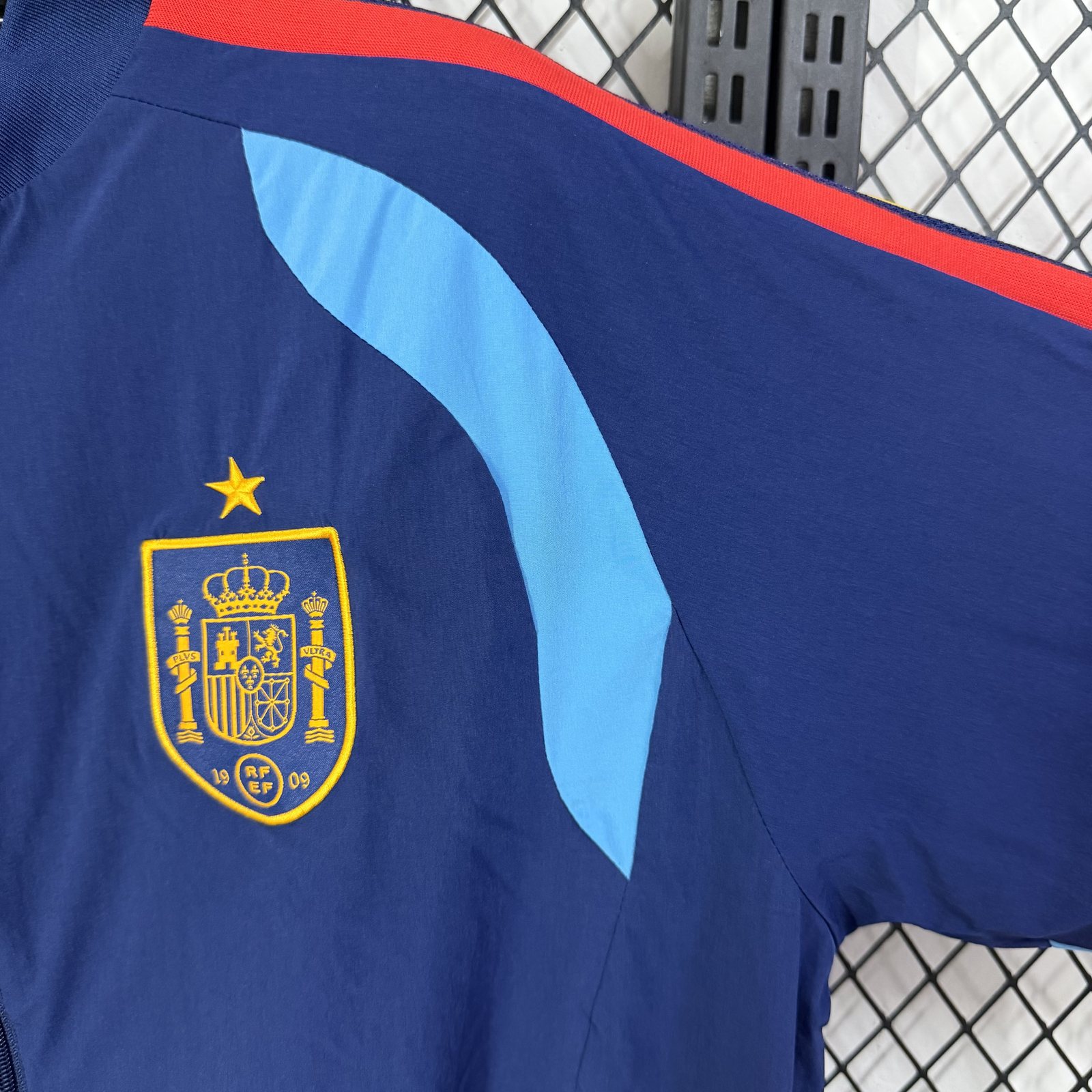 2026-27 Spain Royal Blue Waterproof Windbreaker
