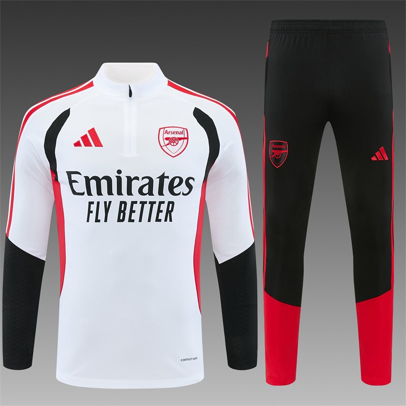 2026-27 Arsenal white half-zip training kit