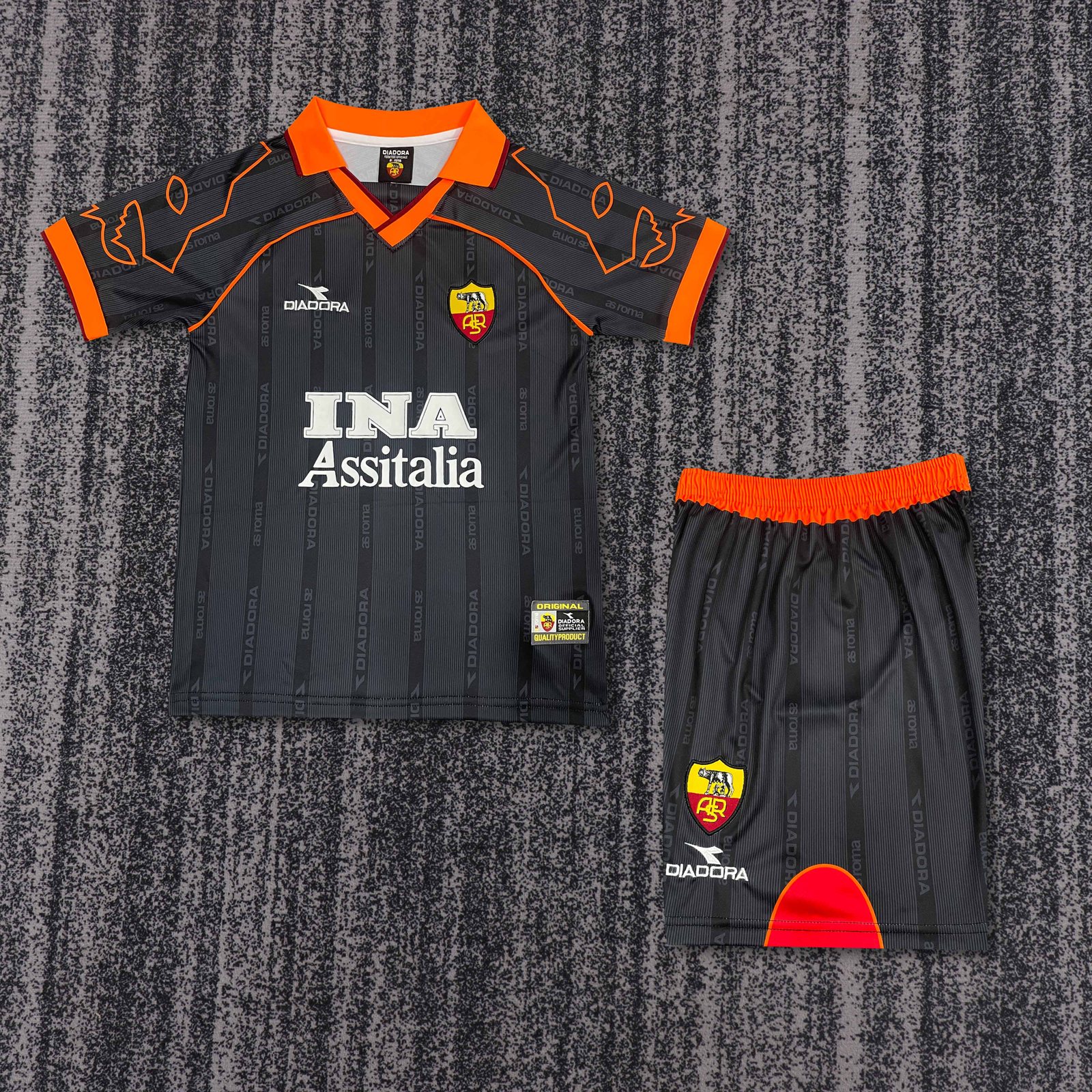 1999-00 Roma Away Retro Shirt - Kids