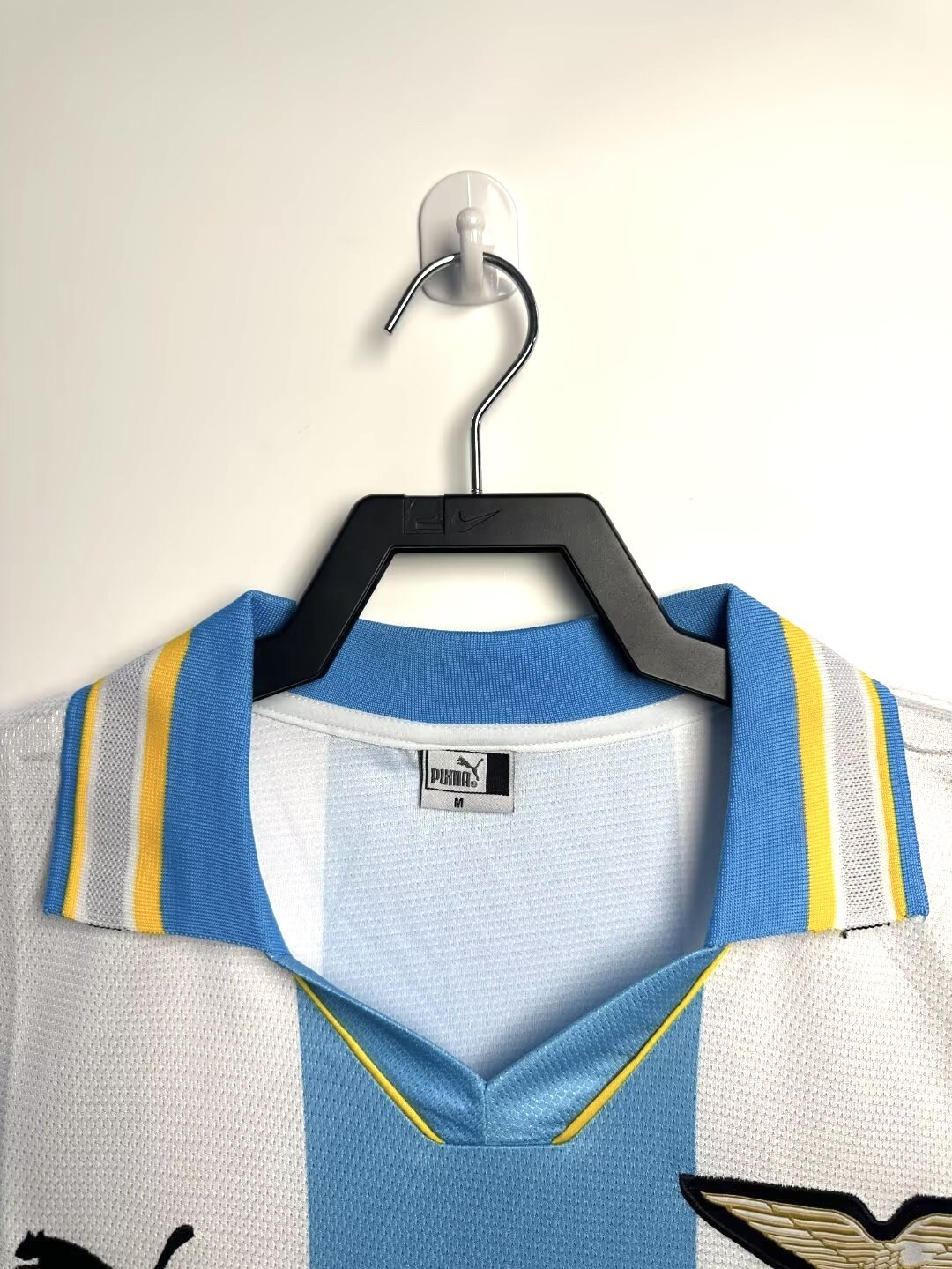 1999-00 Lazio home blue and white retro jersey
