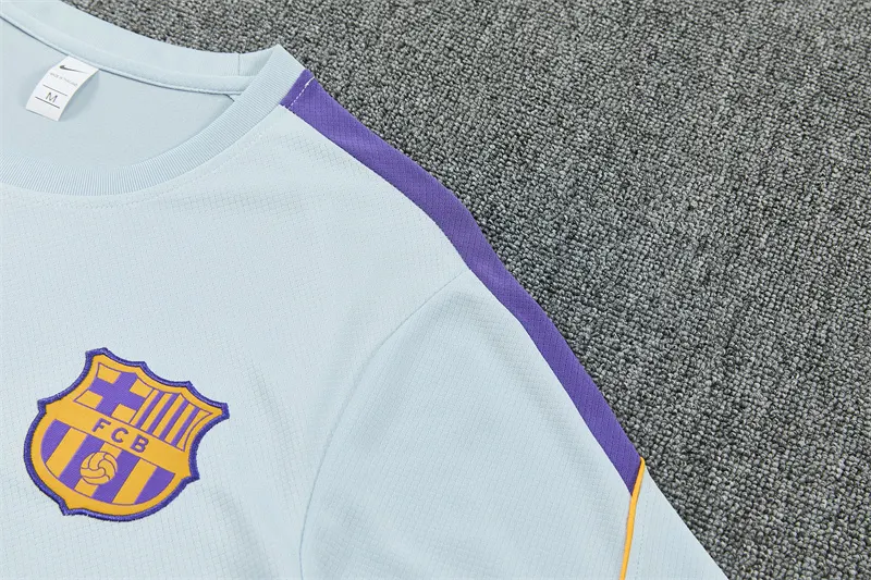 2026-27 Barcelona Light Grey Short-Sleeve Training Jersey