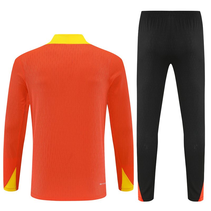 2025-26 Brazil Orange Half-Zip Training Jersey