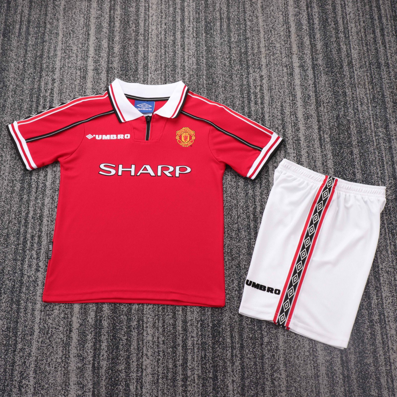 1998-99 Manchester United Home Retro Shirt - Kids
