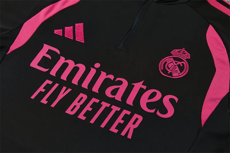 2026-27 Real Madrid Black Half-Zip Training Jersey