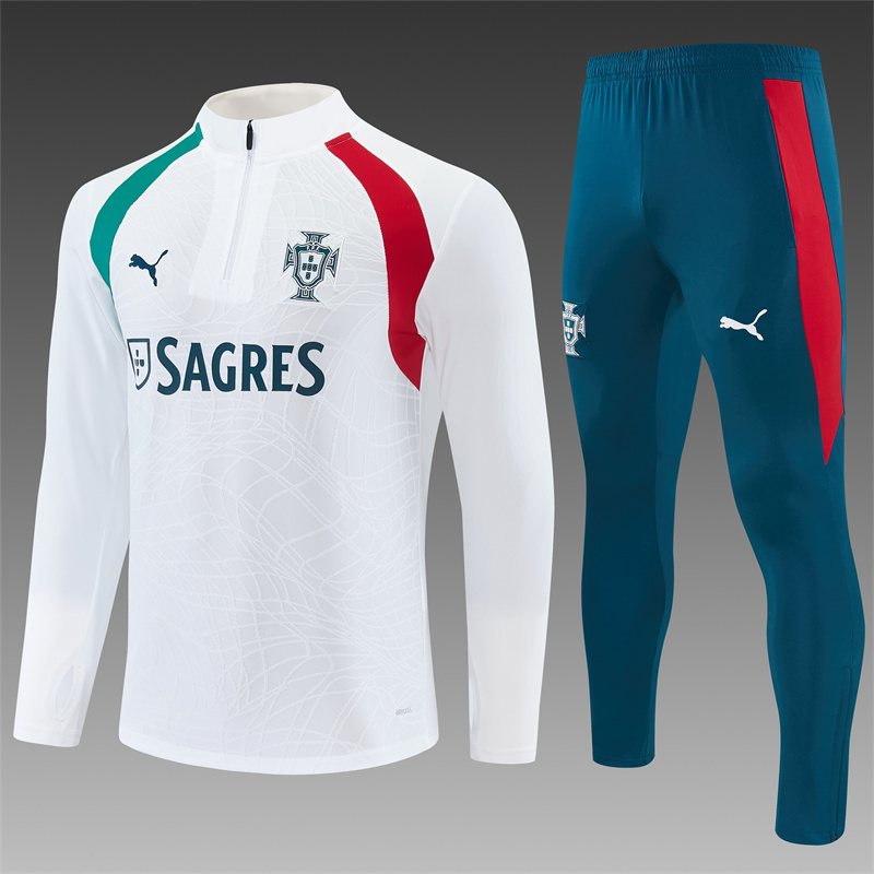 2026-27 Portugal White Half-Zip Training Jersey