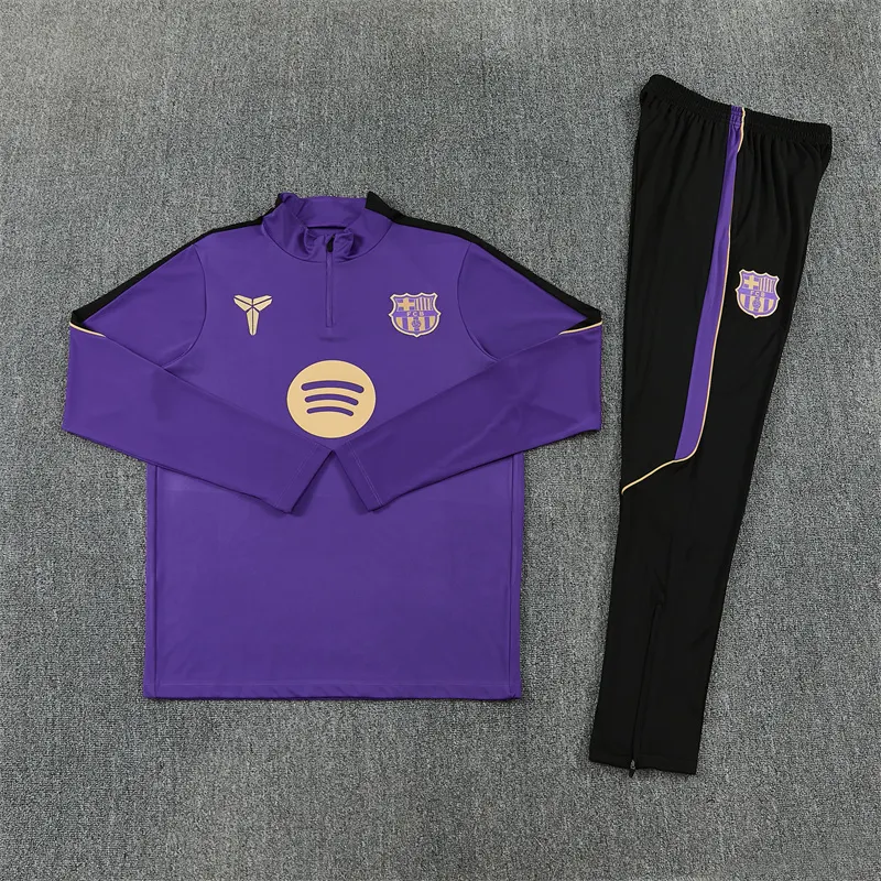 2026-27 Barcelona Red-Purple Half-Zip Training Jersey