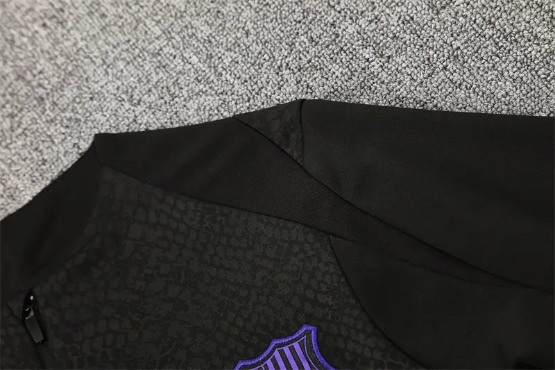2025-26 Barcelona Black Half-Zip Training Jersey