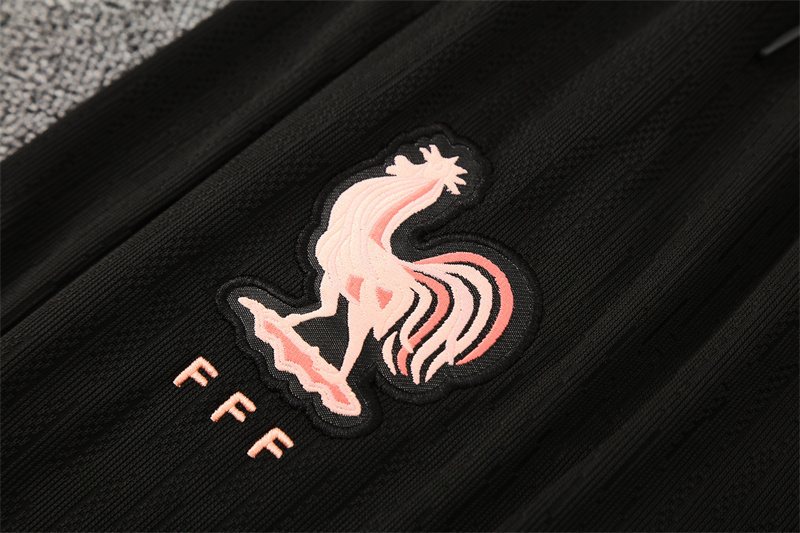 2025-26 France Black Half-Zip Training Jersey