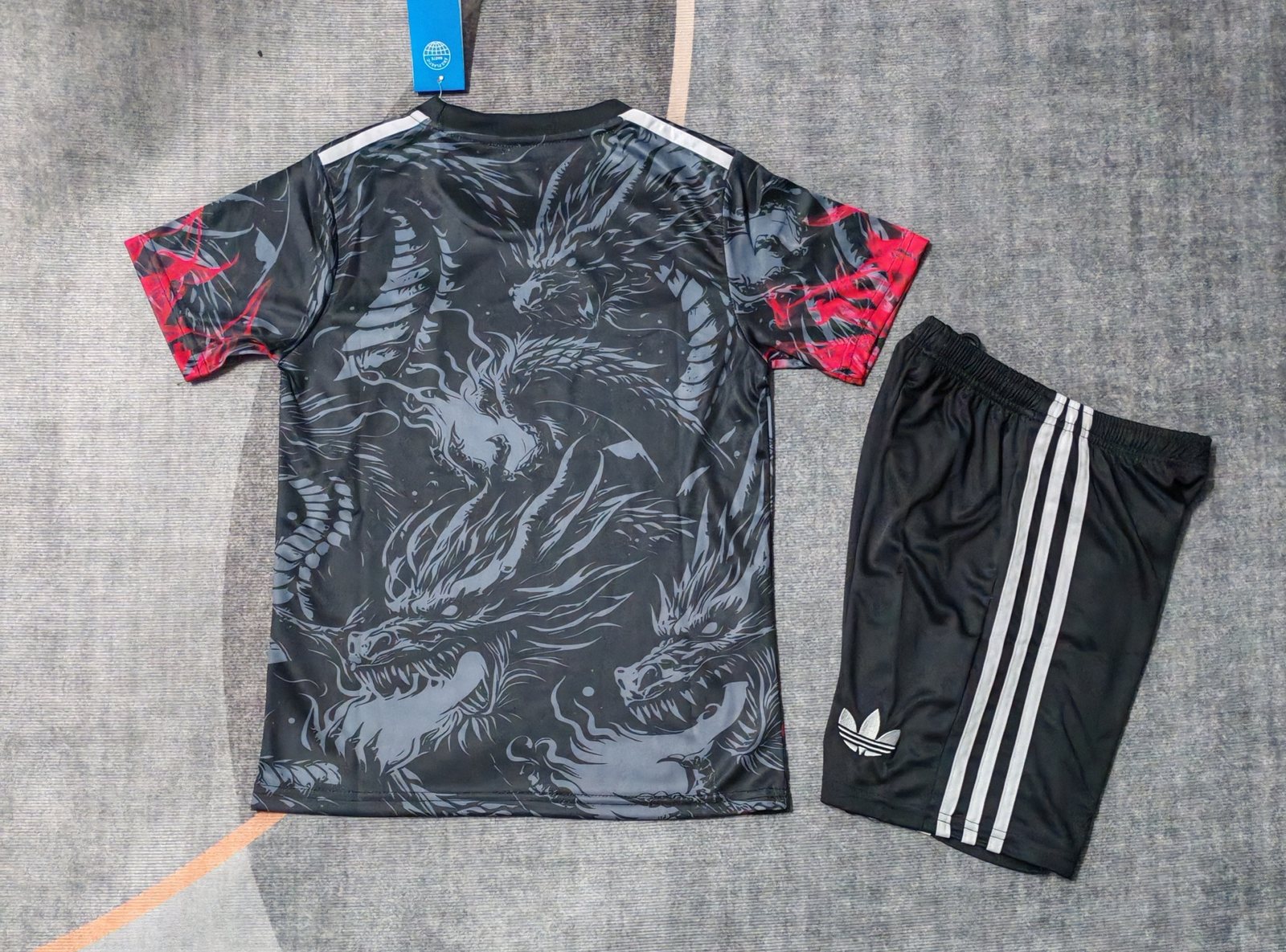 2025-26 Real Madrid "Black Dragon Pattern" Jersey – Kids' Edition