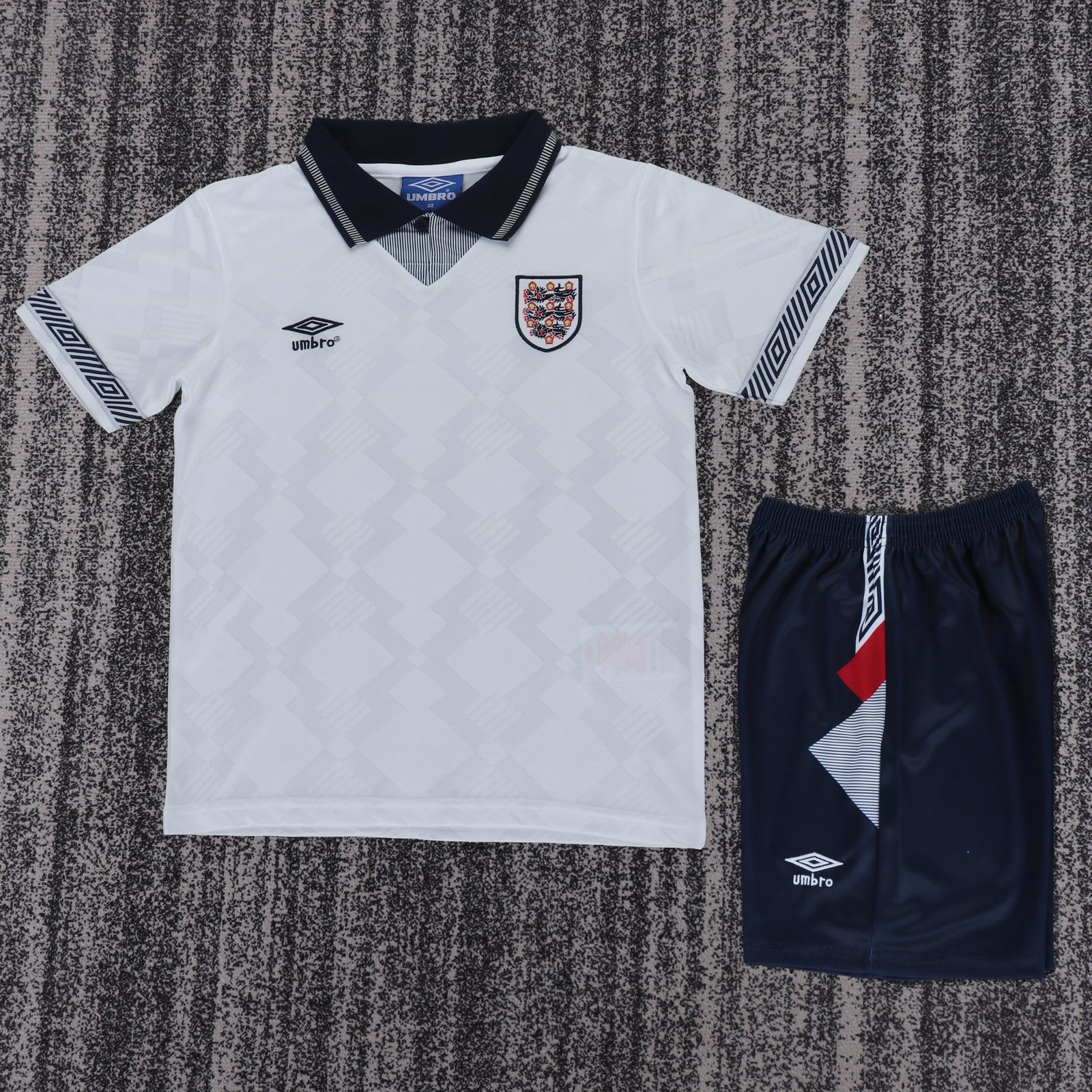 1990 England Home Retro Shirt – Kids'